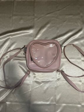 Cherry Sauce Pink Heart Ita Bag Backpack Convertible Crossbody